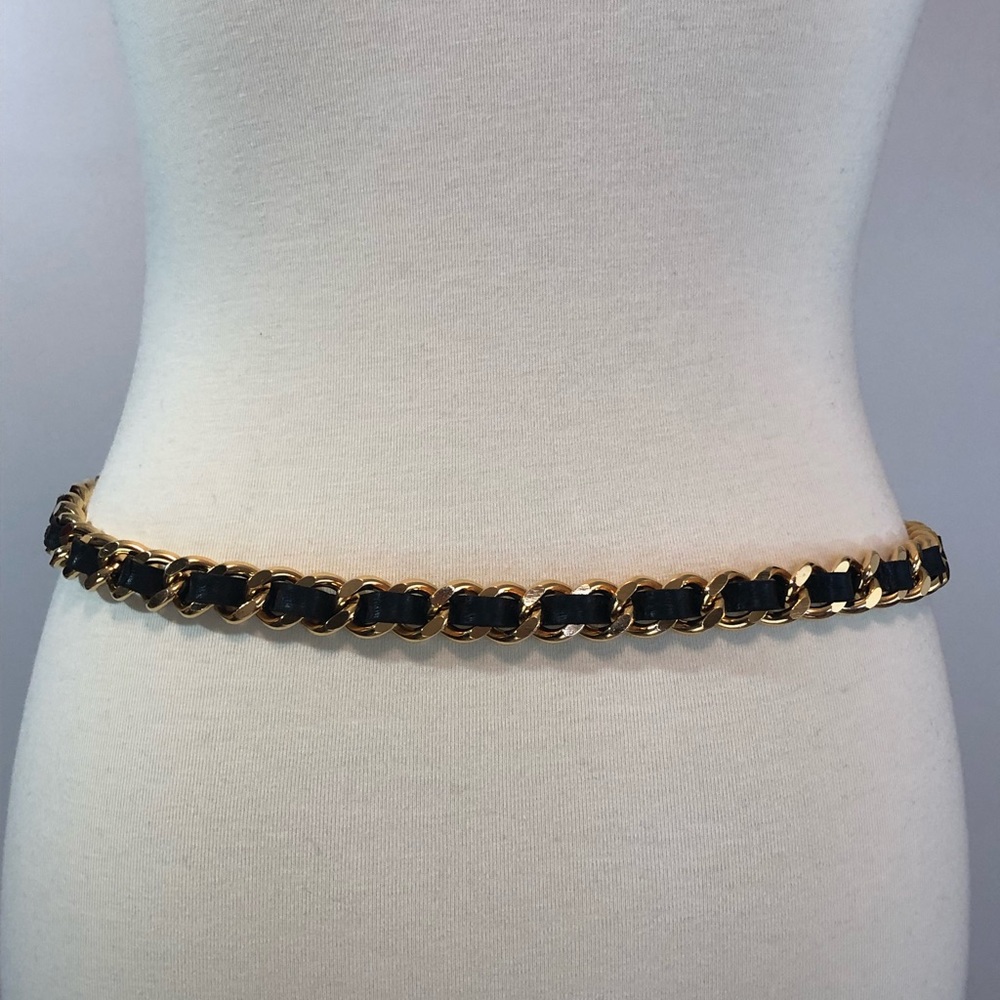 SOLD :)Chanel Chain Belt Necklace Bracelet Leather - Picture 4 of 8